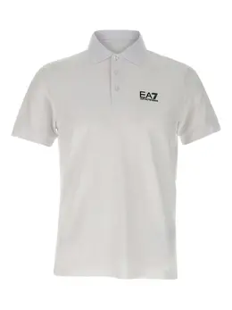 Ea7 Emporio Armani: Белое поло 