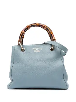 Gucci Pre-Owned: Голубая сумка-шоппер 