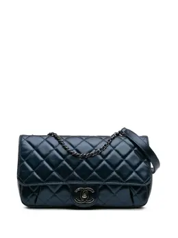 CHANEL Pre-Owned: Голубая сумка через плечо 
