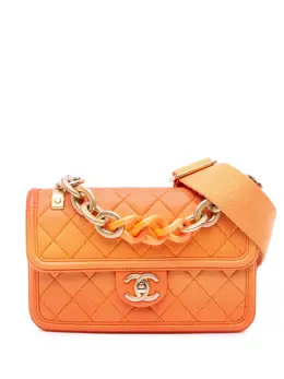 CHANEL Pre-Owned: Оранжевая сумка 