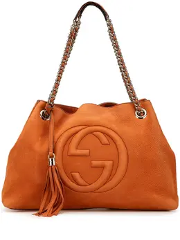 Gucci Pre-Owned: Оранжевая сумка-шоппер 