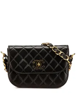 CHANEL Pre-Owned: Чёрная сумка через плечо 
