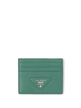 Prada: Зелёный картхолдер 