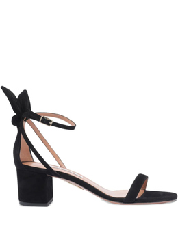 Aquazzura: Чёрные сандалии  Bow Tie