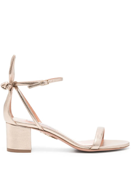 Aquazzura: Золотые босоножки  Bow Tie