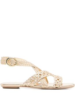 Stuart Weitzman: Золотые босоножки 
