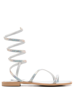 Steve Madden: Серебристые сандалии 