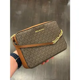 MICHAEL KORS: Коричневая сумка  Jet Set