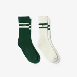 LACOSTE: Зелёные носки 