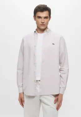 Lacoste: Бежевая рубашка 