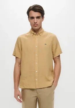 Lacoste: Бежевая рубашка 