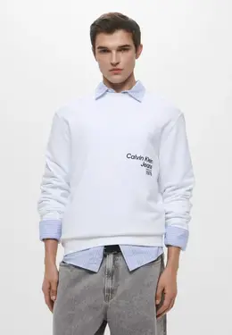 Calvin Klein Jeans: Белый свитшот 