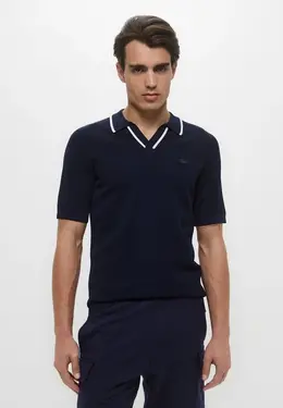 Lacoste: Синее поло 