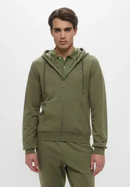 Lacoste: Толстовка цвета хаки 