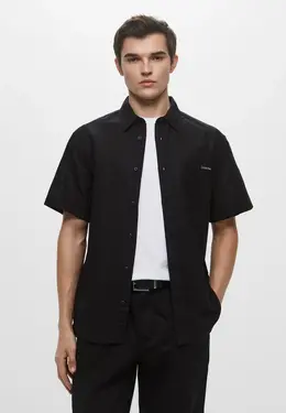 Calvin Klein Jeans: Чёрная рубашка 