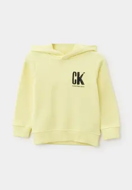 Calvin Klein Jeans: Жёлтая толстовка 