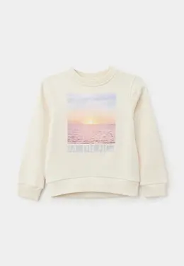 Calvin Klein Jeans: Бежевый свитшот 