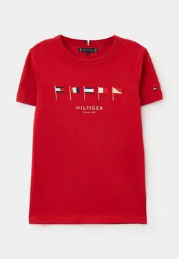 Tommy Hilfiger: Красная футболка 