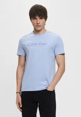 Calvin Klein: Голубая футболка 