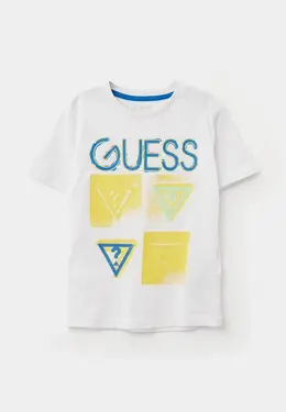 Guess: Белая футболка 