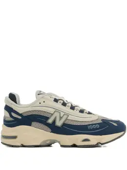 New Balance: Синие кроссовки 