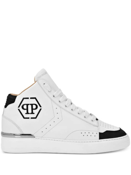 Philipp Plein: Белые кроссовки  Hexagon