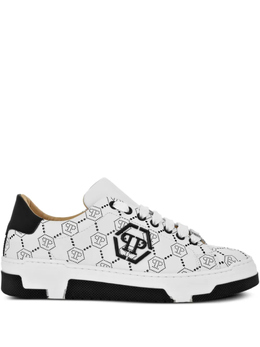 Philipp Plein: Белые кроссовки 