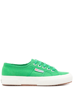 Superga: Зелёные кроссовки 