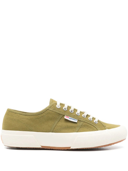 Superga: Зелёные кроссовки 