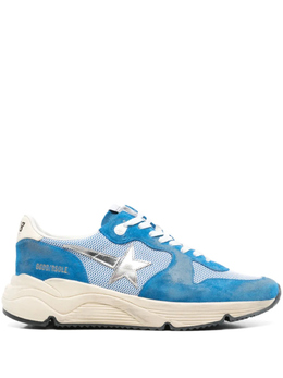 Golden Goose: Синие кроссовки  Running Sole