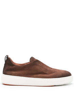 Santoni: Коричневые кеды 