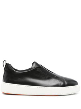 Santoni: Чёрные кроссовки 