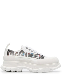 Alexander McQueen: Белые кроссовки  Tread Slick
