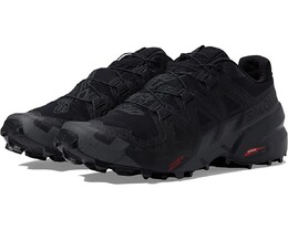 Salomon: Чёрные кроссовки 