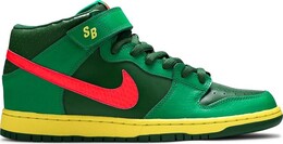 Nike: Зелёные кроссовки  Dunk