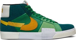 Nike: Зелёные кроссовки  Blazer Mid Premium