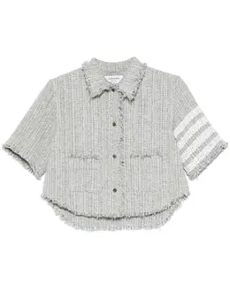 Thom Browne: Твидовая рубашка  4-Bar