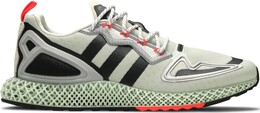 Adidas: Зелёные кроссовки  ZX 2K 4D
