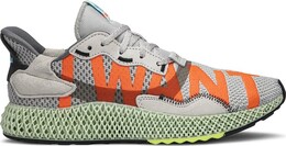 Adidas: Серые кроссовки  ZX 4000 4D