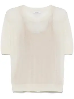 Max Mara: Светлая футболка 