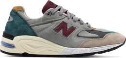 New Balance: Серые кроссовки 