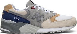 New Balance: Серые кроссовки 