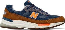 New Balance: Синие кроссовки  992