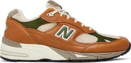 New Balance: Бежевые кроссовки  991