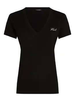 Karl Lagerfeld: Чёрная футболка  Signature