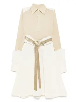 Maison Margiela: Бежевое платье 
