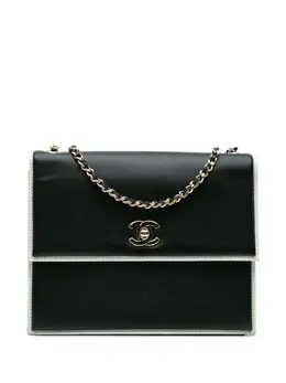 CHANEL Pre-Owned: Двухцветная сумка через плечо 