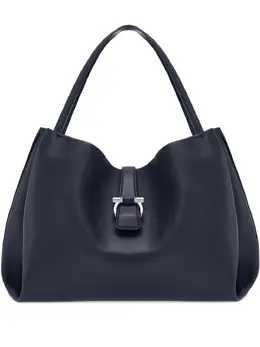 Ferragamo: Синяя сумка-шоппер 