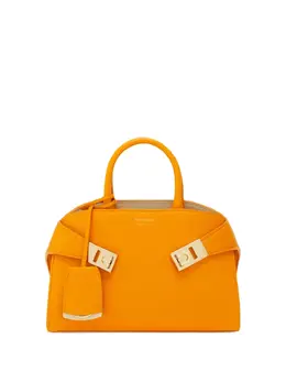 Ferragamo: Оранжевая сумка-шоппер 