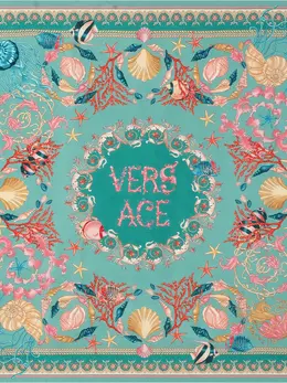 Versace: Зелёный шарф  Barocco